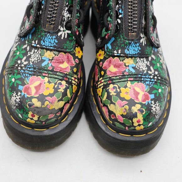 Doc Dr. Martens Sinclair Hi Floral Platform Boot Women's Size 5 Lace up Zip - Picture 12 of 12